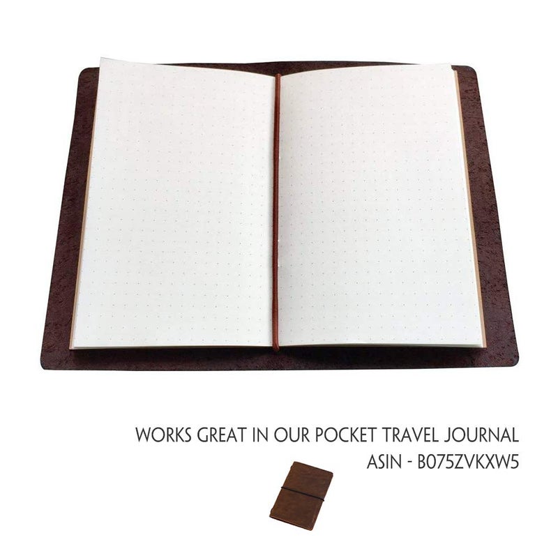 newestor Dotted Notebook Journal, Pocket 3.5 x 5.5 Memo Book - Thick Dot Grid Paper - Total 192 Sheets / 384 Pages - Image 5